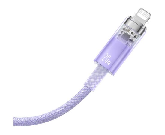 Fast Charging cable Baseus USB-C to Lightning  Explorer Series 1m, 20W (purple)