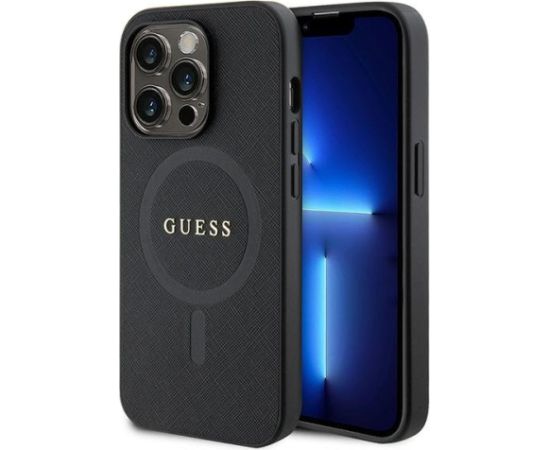 Guess Saffiano MagSafe Back Case Aizsargapvalks Priekš Apple iPhone 15 Pro Max