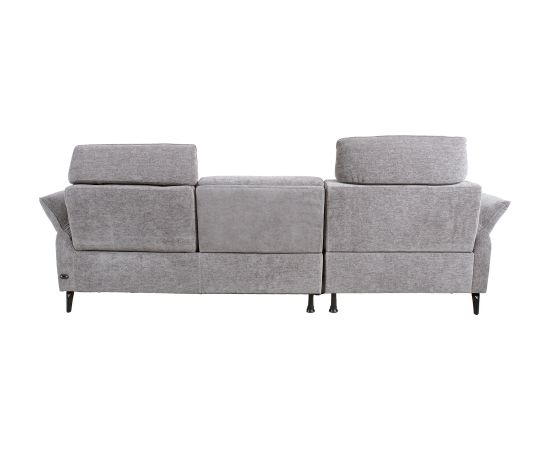 Corner sofa DAYTON LC, electric recliner, light grey