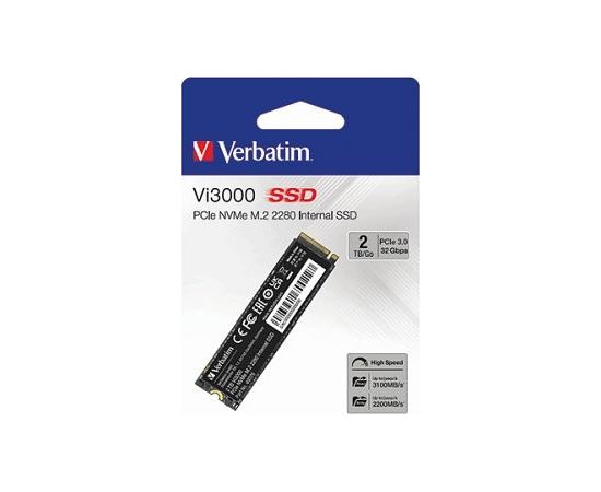 Verbatim Vi3000 2TB, SSD (PCIe 3.0 x4, NVMe, M.2 2280)