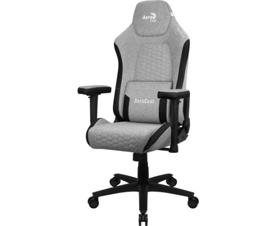 Aerocool CROWNASHGR, Ergonomic Gaming Chair, Adjustable Cushions, AeroWeave Technology, Grey