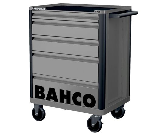 Bahco Tool trolley on wheels E72 with 5 drawers 675x500x950mm grey