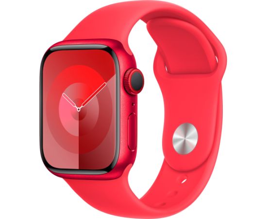 Apple Watch Series 9, Smartwatch (red/red, aluminum, 41 mm, sports band, cellular)