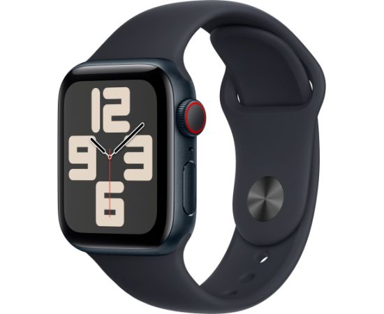 Apple Watch SE (2023), Smartwatch (dark blue/dark blue, 40 mm, sports strap, aluminum, cellular)