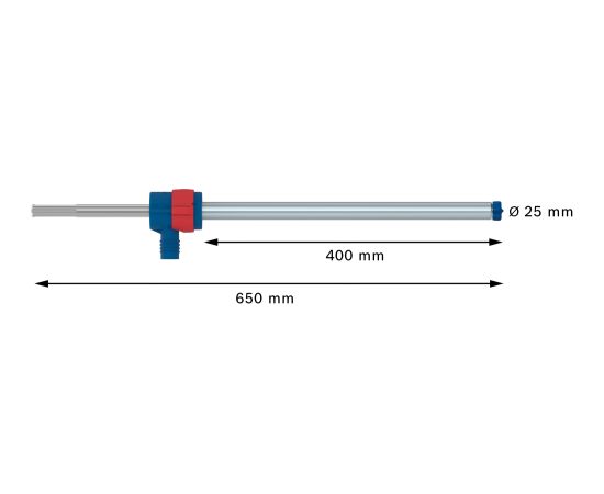 Bosch Expert hammer drill SDS Clean max-8X set, 25mm (working length 400mm, suction drill including suction connection)