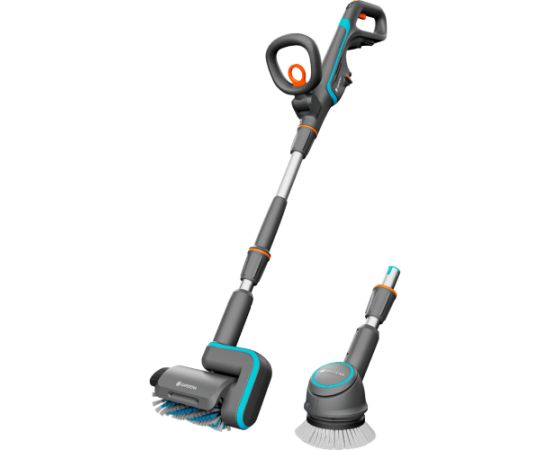 GARDENA cordless multi-cleaner AquaBrush Universal 18V P4A solo, hard floor cleaner (grey/turquoise, without battery and charger, POWER FOR ALL ALLIANCE)