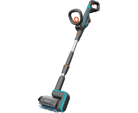 GARDENA cordless multi-cleaner AquaBrush Patio 18V P4A solo, hard floor cleaner (grey/turquoise, without battery and charger, POWER FOR ALL ALLIANCE)