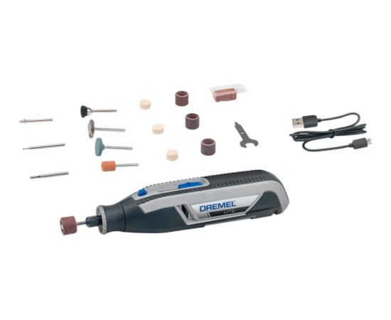 Dremel Lite 7760-15, cordless multifunctional tool 3.6 volts (gray, Li-ion battery 2Ah, 15-piece accessories)