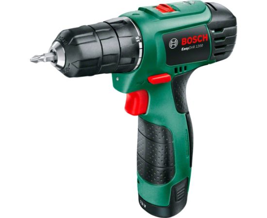Bosch cordless drill/screwdriver EasyDrill 1200 (green/black, 2x Li-ion battery 1.5Ah, case)