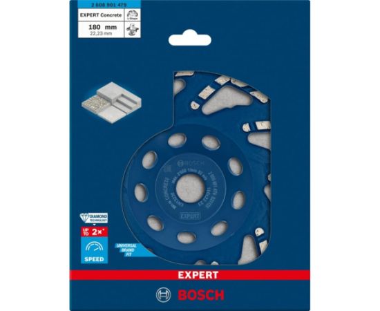 Bosch diamond cup wheel Expert for Concrete, 180mm, grinding wheel (bore 22.23mm, for concrete and angle grinders)