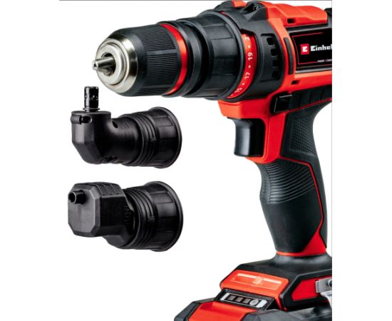 Einhell Cordless Drill Set TE-CD 18/45 3X-Li +22, 18V (red/black, Li-Ion battery 2.0Ah, 22-piece accessories)