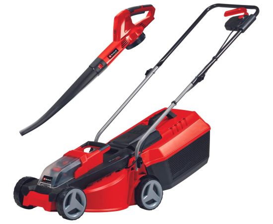 Einhell lawnmower leaf blower set GE-CM 3018 Li CL, 18V (red/black, Li-ion battery 3.0Ah)