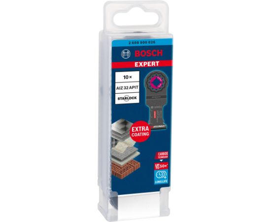 Bosch plunge saw blade Expert AIZ 32 APIT MultiMax (10 pieces, carbide, width 32mm)