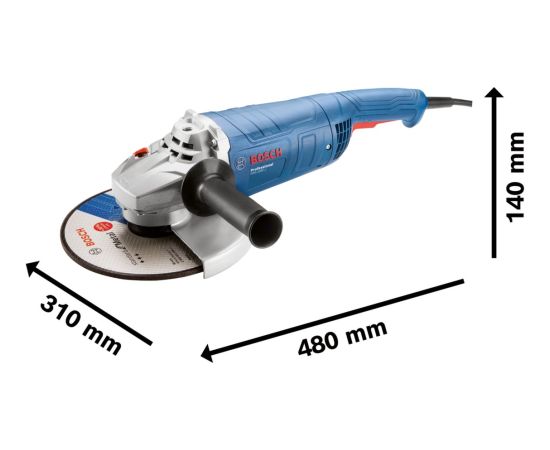 Bosch angle grinder GWS 2200 J Professional (blue, 2,200 watts)