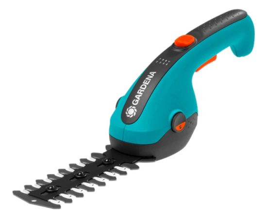 GARDENA Cordless Grass Shears ClassicCut Li, 3.6 volts, set with shrub blade - special offer (turquoise/black, Li-ion battery 2.5 Ah)