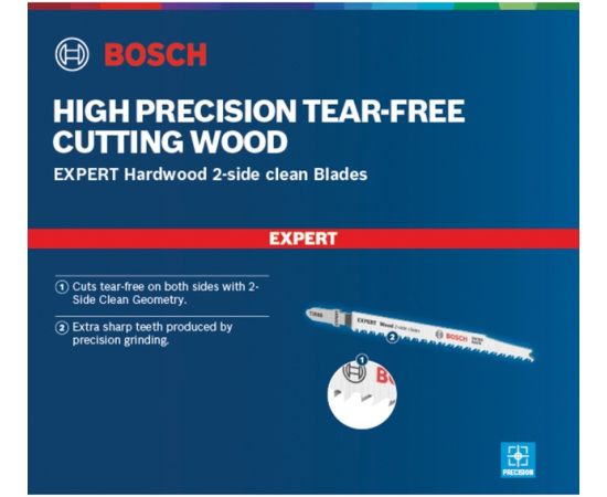 Bosch Expert Jigsaw Blade T 308 B 'Wood 2-side clean' (100 pieces)
