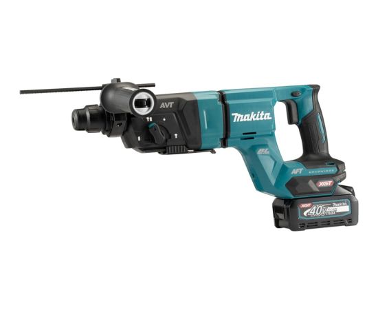 Makita HR007GM201 XGT cordless combi hammer, 40 volts, rotary hammer (blue/black, 2x Li-Ion battery 4.0Ah)