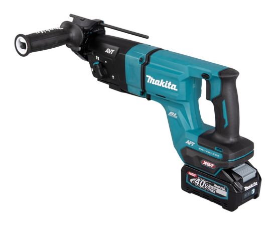 Makita HR007GM201 XGT cordless combi hammer, 40 volts, rotary hammer (blue/black, 2x Li-Ion battery 4.0Ah)