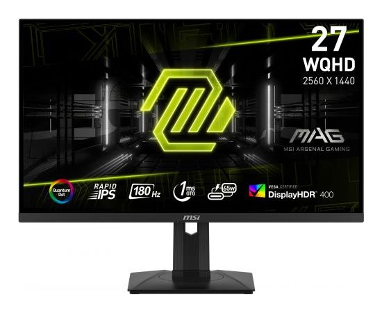 MSI MAG 274QRFDE QD E2, gaming monitor - 27 - black, WQHD, Rapid IPS, HDR, Adaptive-Sync, 180Hz panel