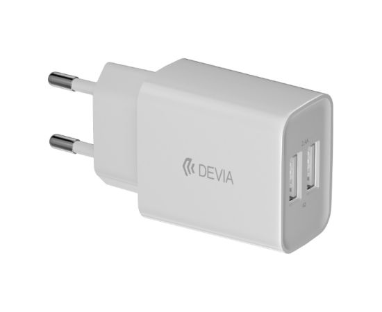 Devia Smart 2x USB 2.4A Tīkla Lādētājs + USB-C Vads