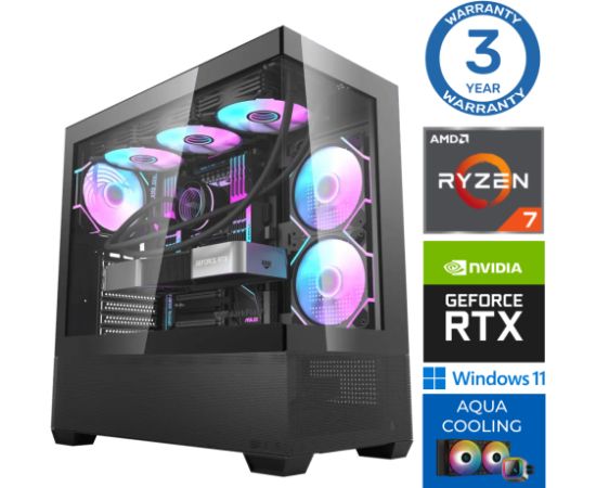 INTOP AQUA Ryzen 7 7800X3D 64GB DDR5 1TB SSD M.2 NVME RTX4070 SUPER 12GB WIN11Pro