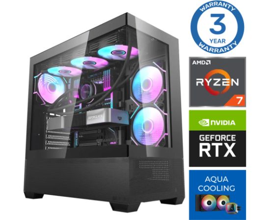 INTOP AQUA Ryzen 7 7800X3D 64GB DDR5 1TB SSD M.2 NVME+2TB RTX4060Ti 8GB no-OS