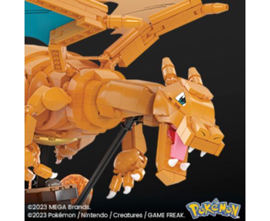 Mega Creative Mattel MEGA Pokémon Motion Charizard movable building set, construction toy