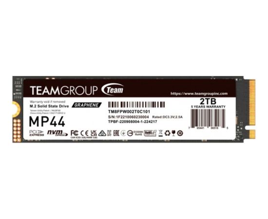 Team Group MP44 2TB, SSD (PCIe 4.0 x4, NVMe, M.2 2280)