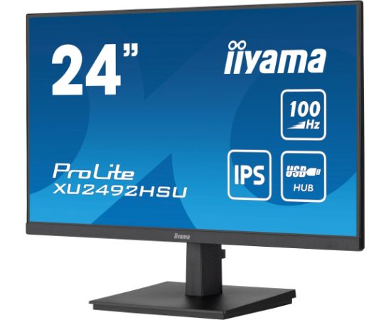 Iiyama XU2492HSU-B6 - 24 - LED monitor - black (matt), FullHD, AMD Free-Sync, IPS