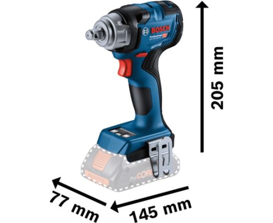 Bosch cordless impact wrench GDS 18V-330 HC Professional, 18Volt (blue/black, 2x Li-Ion battery ProCORE18V 4.0Ah, Bluetooth module, in L-BOXX)