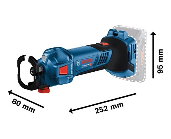 Bosch cordless rotary cutter GCU 18V-30 Professional solo (blue/black, without battery and charger, in L-BOXX)