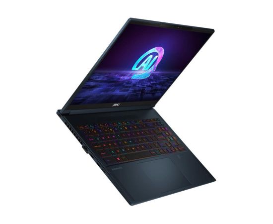 Notebook MSI Stealth 16 AI Studio A1VHG CPU  Core Ultra u9-185H 2300 MHz 16" 3840x2400 RAM 32GB DDR5 5600 MHz SSD 2TB NVIDIA GeForce RTX 4080 12GB ENG Card Reader Micro SD Windows 11 Pro Blue 1.99 kg STEALTH16AISTA1VHG-017