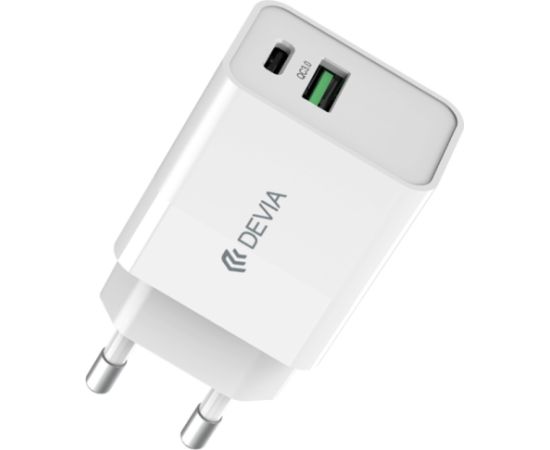 Devia Smart PD 25W Настенное Зарядное Устройство USB-C - USB-C Кабель 1.2m