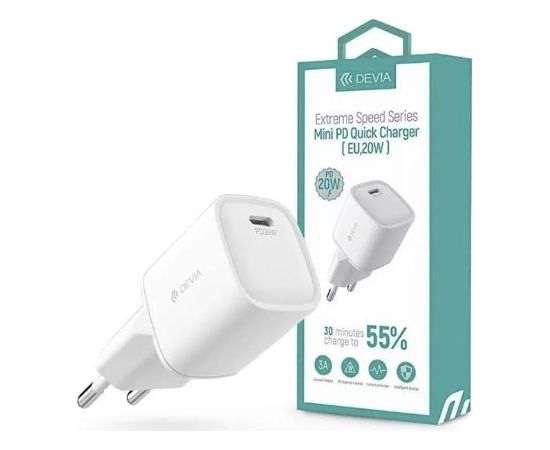 Devia Smart Mini PD USB-C Tīkla Lādētājs 20W