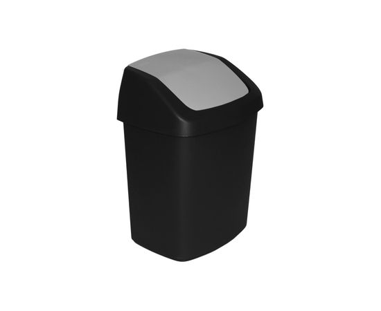 Curver Ведро для мусора Swing Top 25L 34,6x27,8x51,1cm черный/серебристый