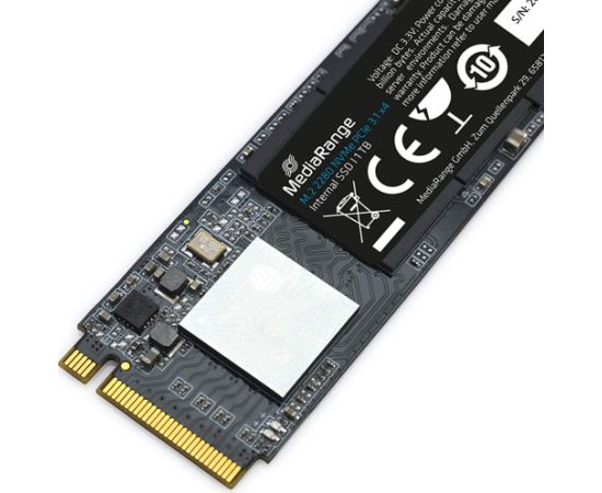 MediaRange MR1033 1TB, SSD (black, PCie 3.1 x4 (20Gb/s), NVMe, M.2 2280, internal)