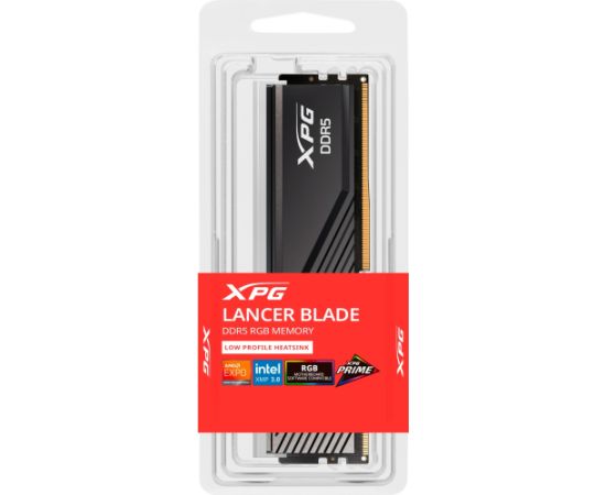 ADATA DDR5 - 16GB - 6000 - CL - 30 - Single RAM (black, AX5U6000C3016G-SLABRBK, XPG Lancer Blade RGB, INTEL XMP, AMD EXPO)