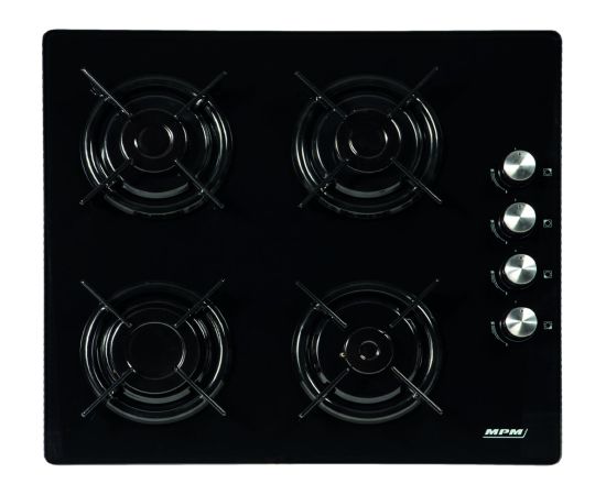 MPM 60-GMG-08 Black Built-in 58 cm Gas 4 zone(s)