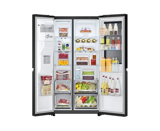 LG InstaView GSGV80EPLL side-by-side refrigerator Freestanding 635 L E Black