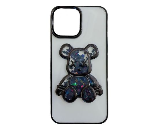 iLike iPhone 14 Silicone Case Print Desire Bear Apple Black