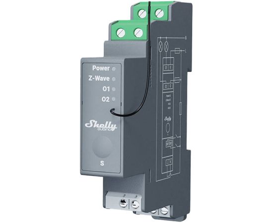 2-channel DIN rail relay Shelly Qubino Pro 2