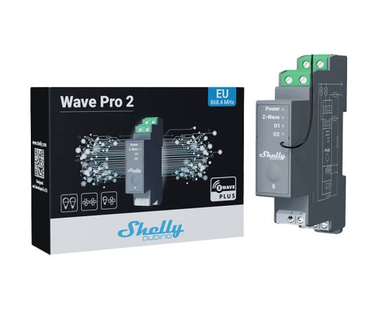 2-channel DIN rail relay Shelly Qubino Pro 2