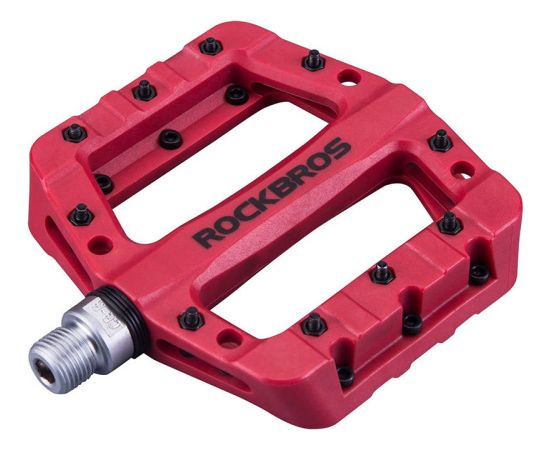 Bicycle pedals, platform, nylon Rockbros 2017-12CRD (red)