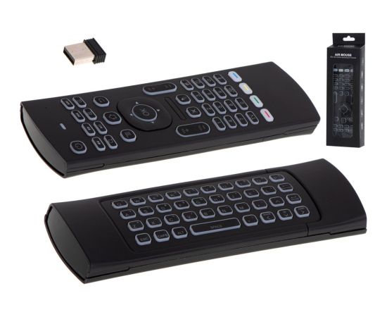 RoGer Air Mouse PRO Bezvadu tālvadības pults ar QWERTY tastatūru un žiroskopu peli