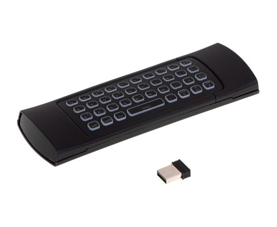 RoGer Air Mouse PRO Bezvadu tālvadības pults ar QWERTY tastatūru un žiroskopu peli