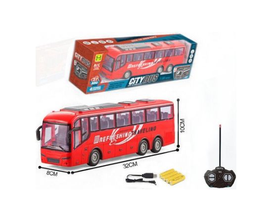 Adar Radio vadāmāis autobuss (4 funkcijas, gaisma) ar akkum. USB uzlade 32 cm 563407