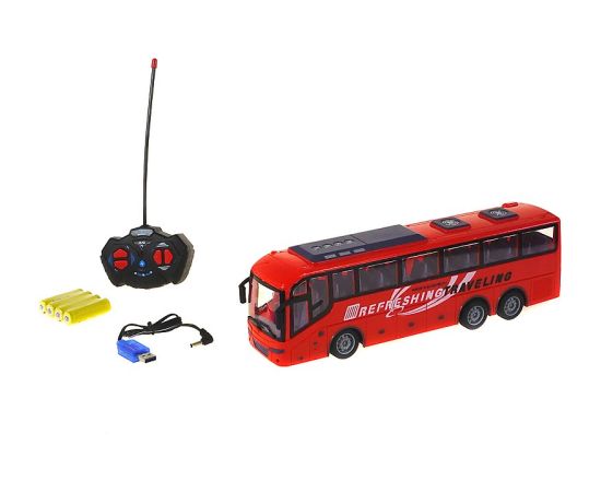 Adar Radio vadāmāis autobuss (4 funkcijas, gaisma) ar akkum. USB uzlade 32 cm 563407