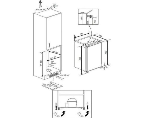 BEKO B1854N Built-In 86.6cm Ledusskapis, iebūvējams