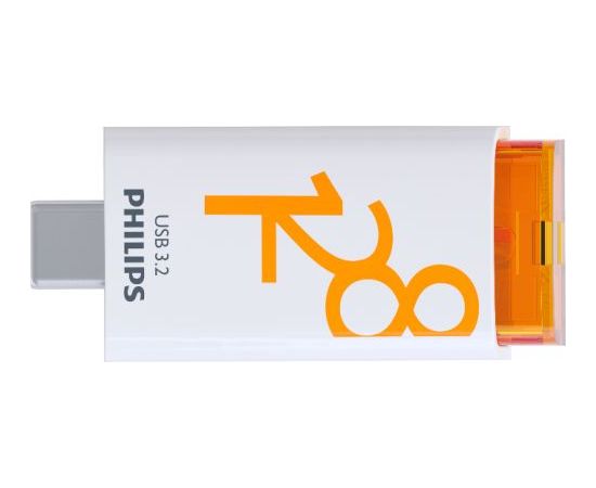 PHILIPS USB-C 3.2 Gen 1 Flash Drive Click sunrise Orange 128GB