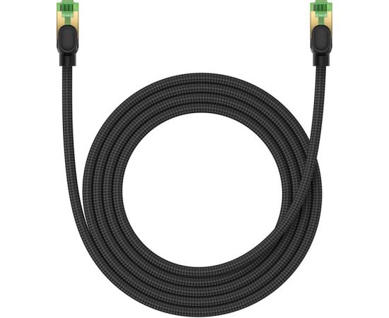 Braided network cable cat.8 Baseus Ethernet RJ45, 40Gbps, 2m (black)